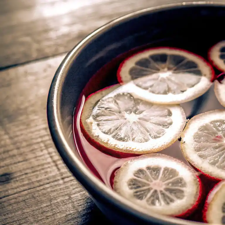 Lemon slices soaking for jam