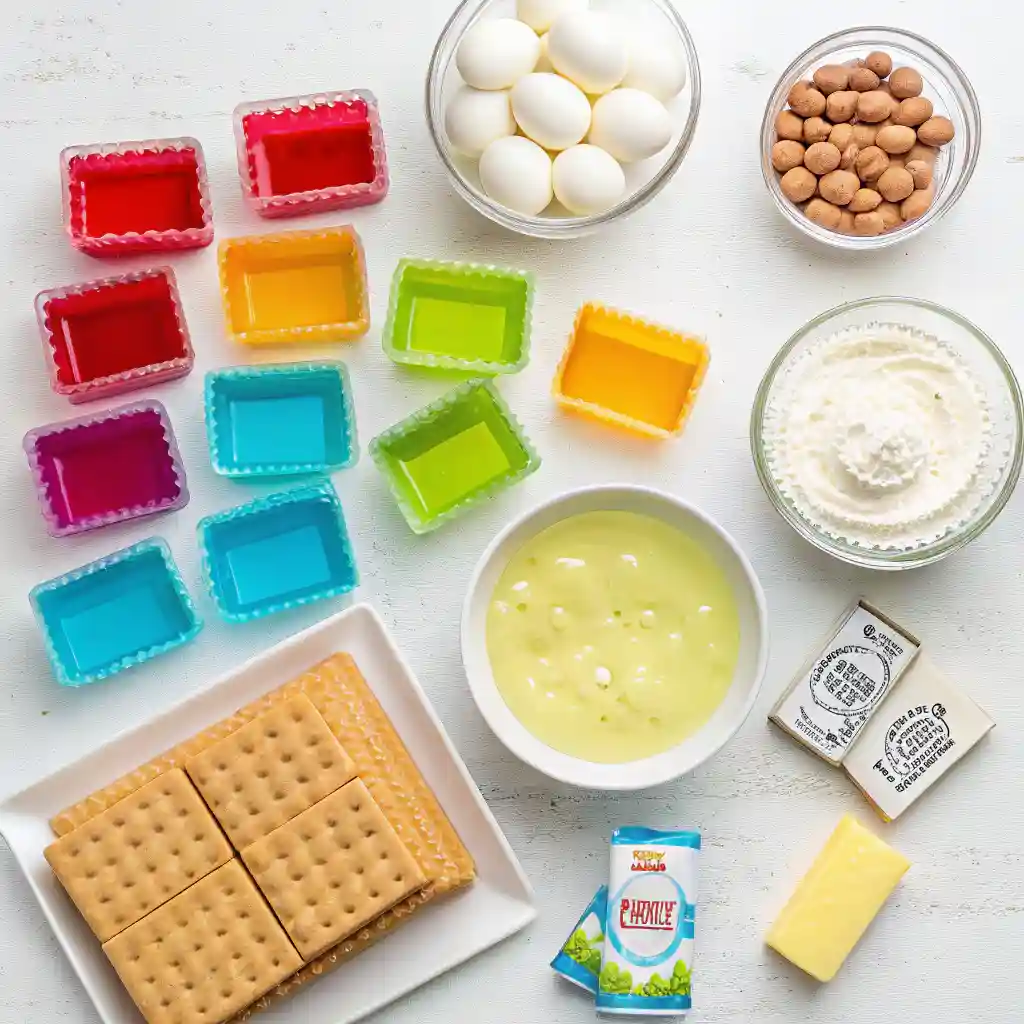 Easter Jell-O Pie ingredients