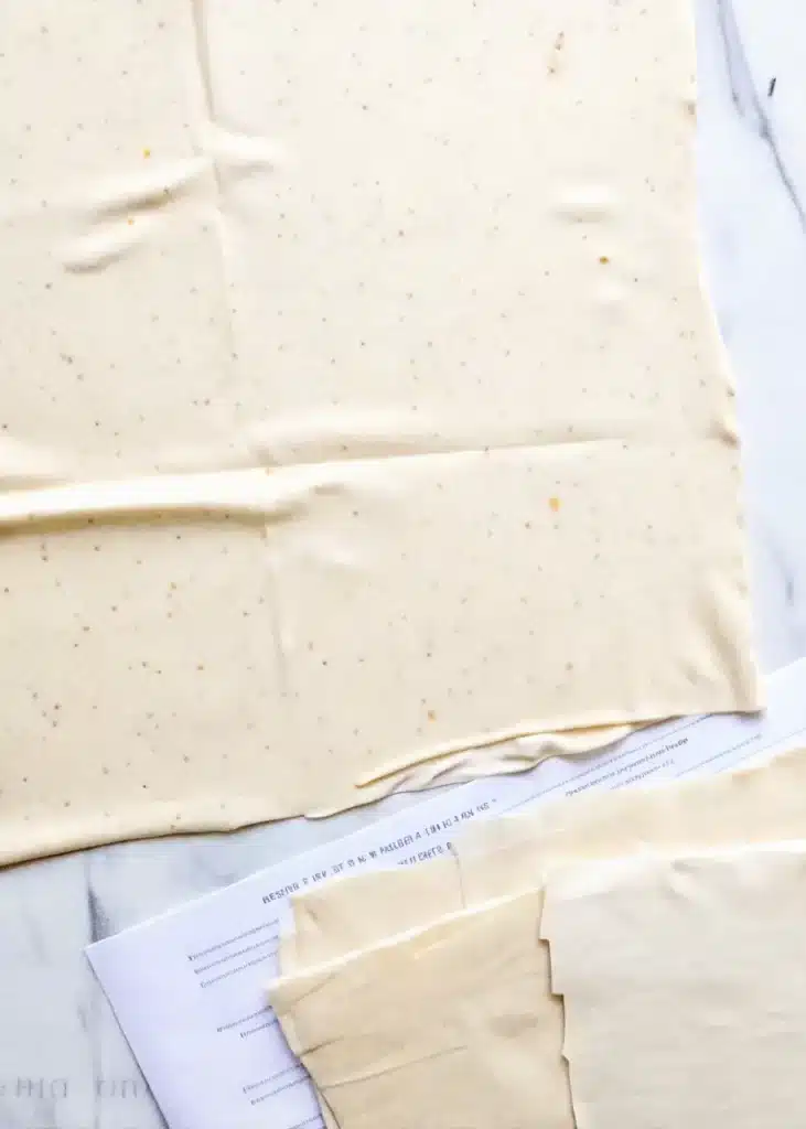 gluten free filo sheets preparation