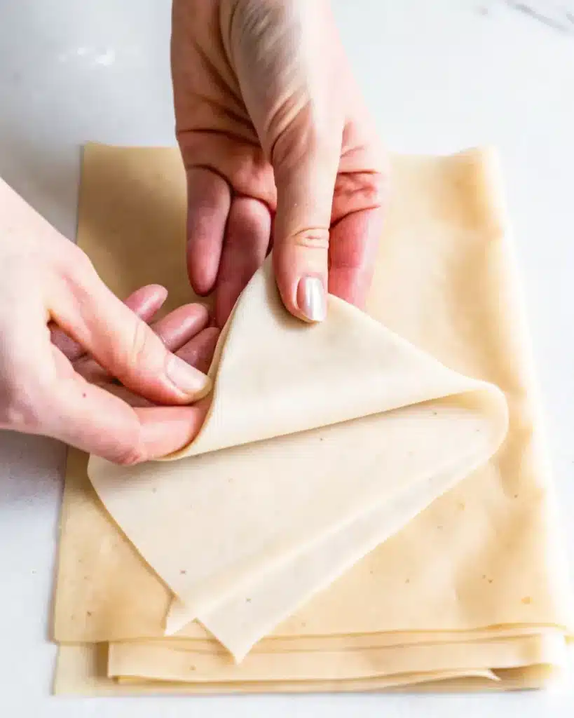 gluten free filo sheets preparation