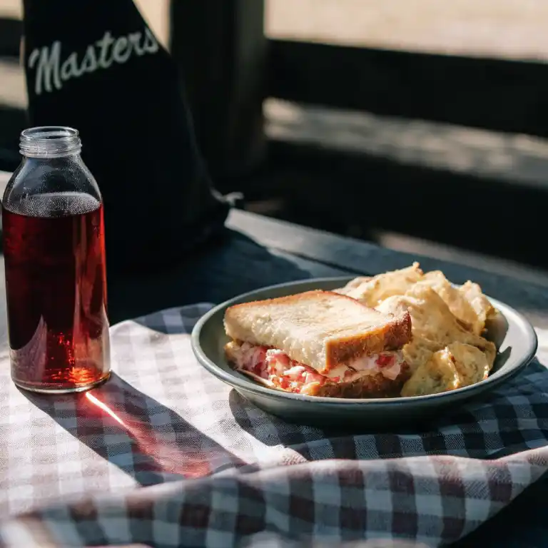 serving masters pimento cheese sandwich